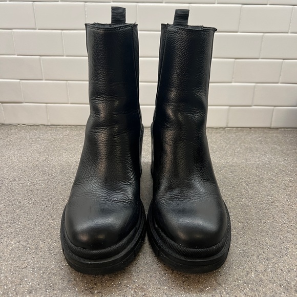 Marc Fisher Vanlisa Womens Leather Round Toe Boots - Picture 2 of 5